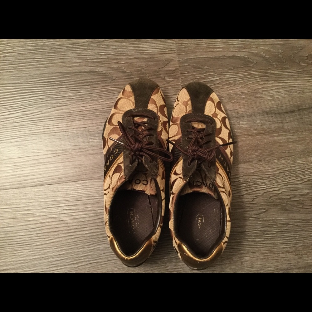 Coach brown and suede shoes